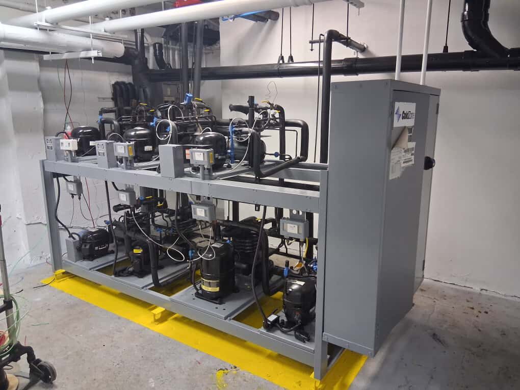 Multi-unit refrigeration rack